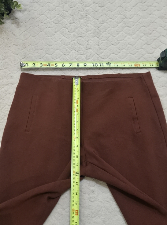 Chico's Rust Brown Stretch Ankle Office Dress Slacks, Chico's 2.5 - US 14 - Picture 3 of 8